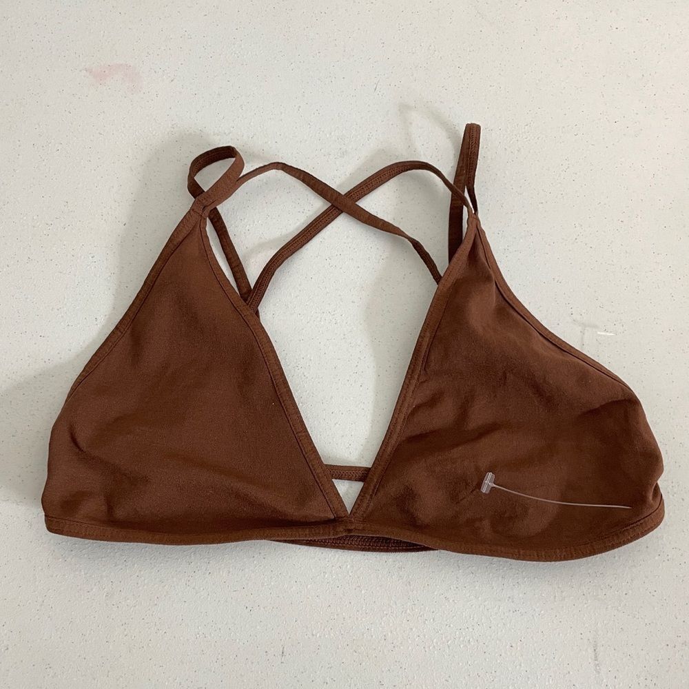 Free People Party In The Back Brown Bralette Size XS/S New - Picture 2 of 7